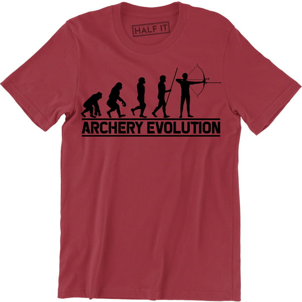 Archery Evolution Mens Funny Archer/'s T-Shirt Long Bow Arrows Target Equipment